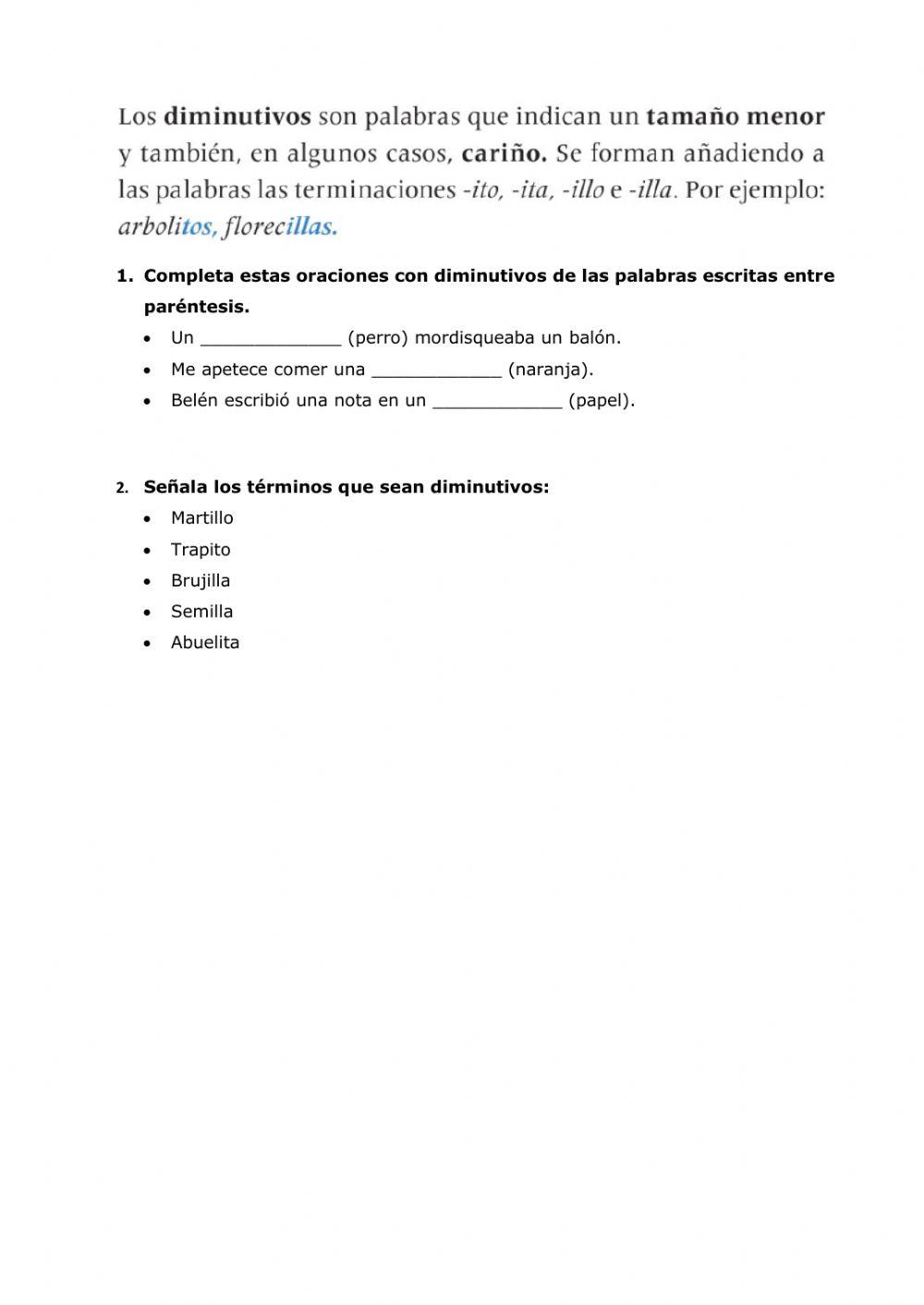 Diminutivos