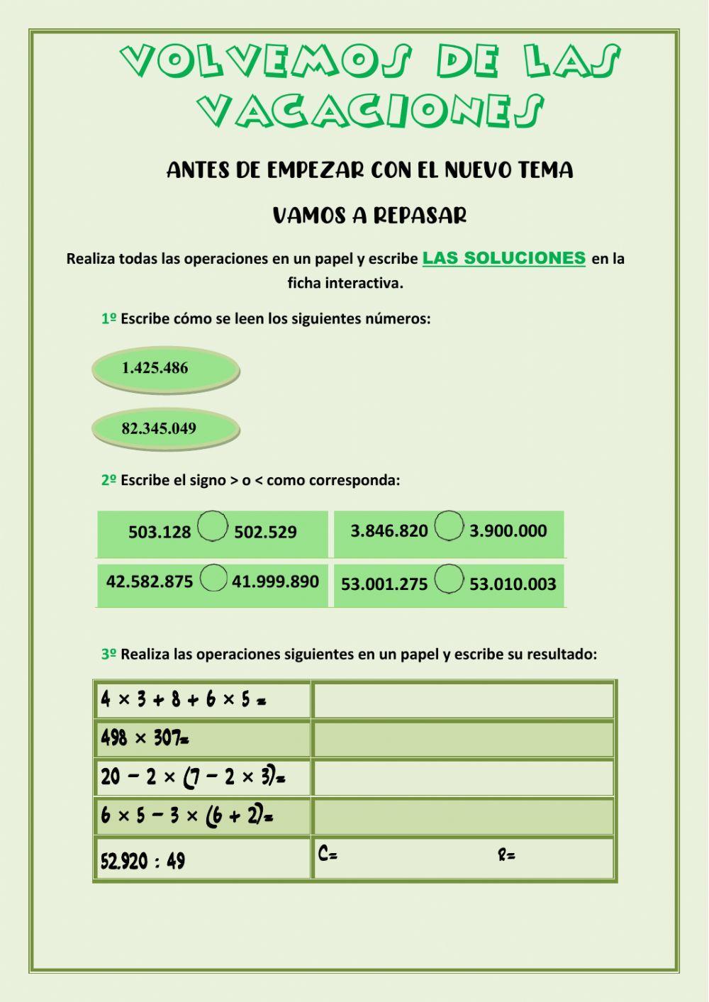 Matemáticas 11 enero