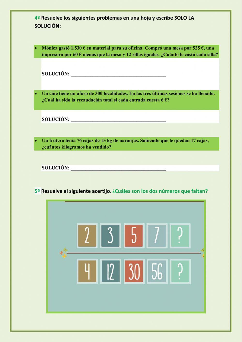 Matemáticas 11 enero