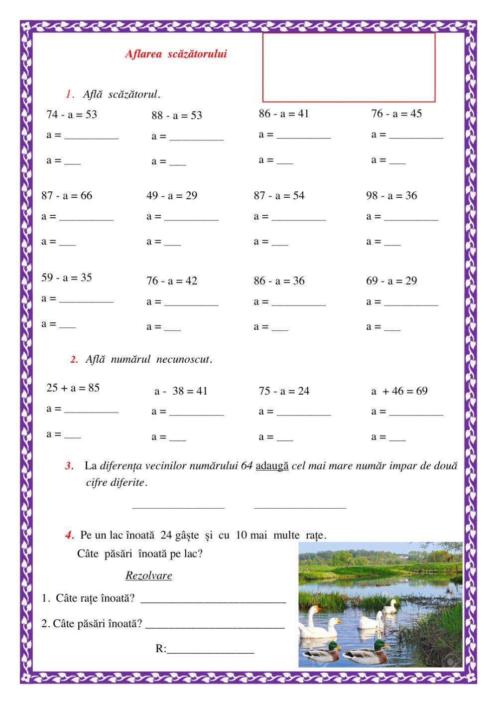 Aflarea scăzătorului