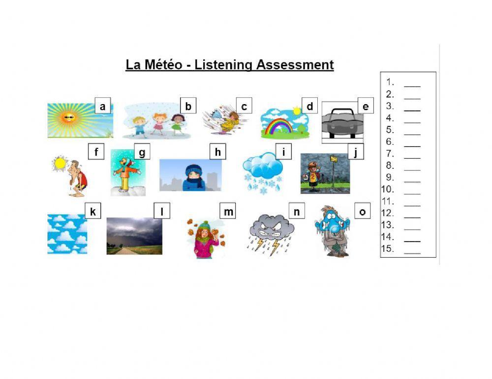 La Météo - Listening Assessment