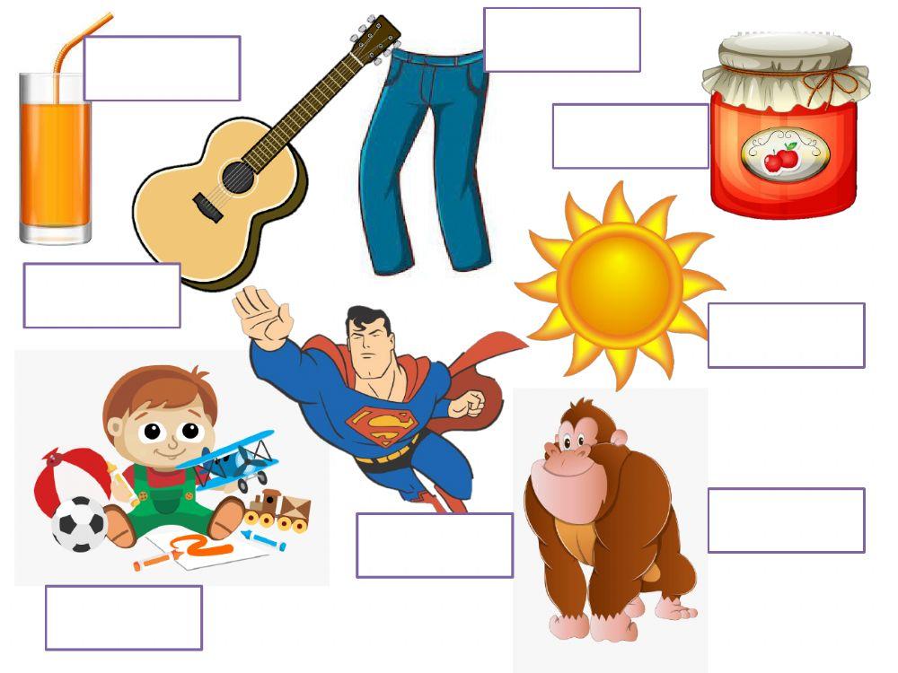 Words with Cc, Ee, Gg, Ii, Jj, Ss, Uu, Yy