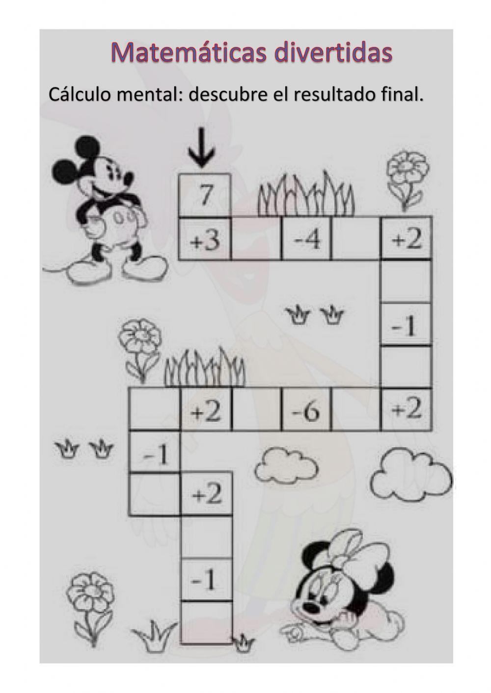 Cálculo mental ficha 2