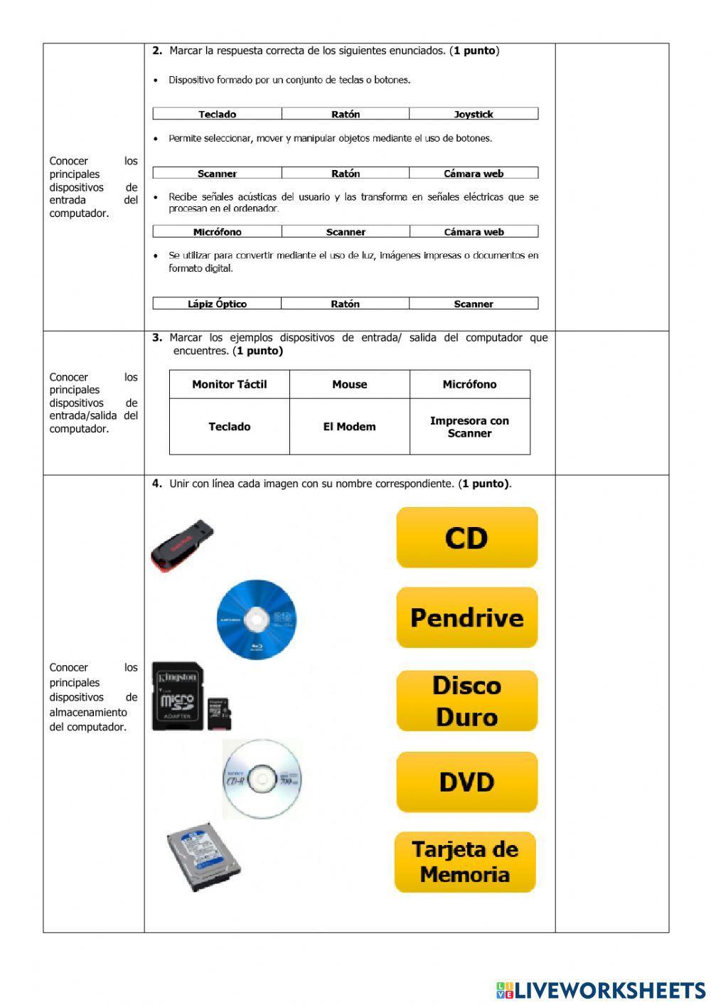 Examen del Primer Quimestre de Computación de Octavo Grado