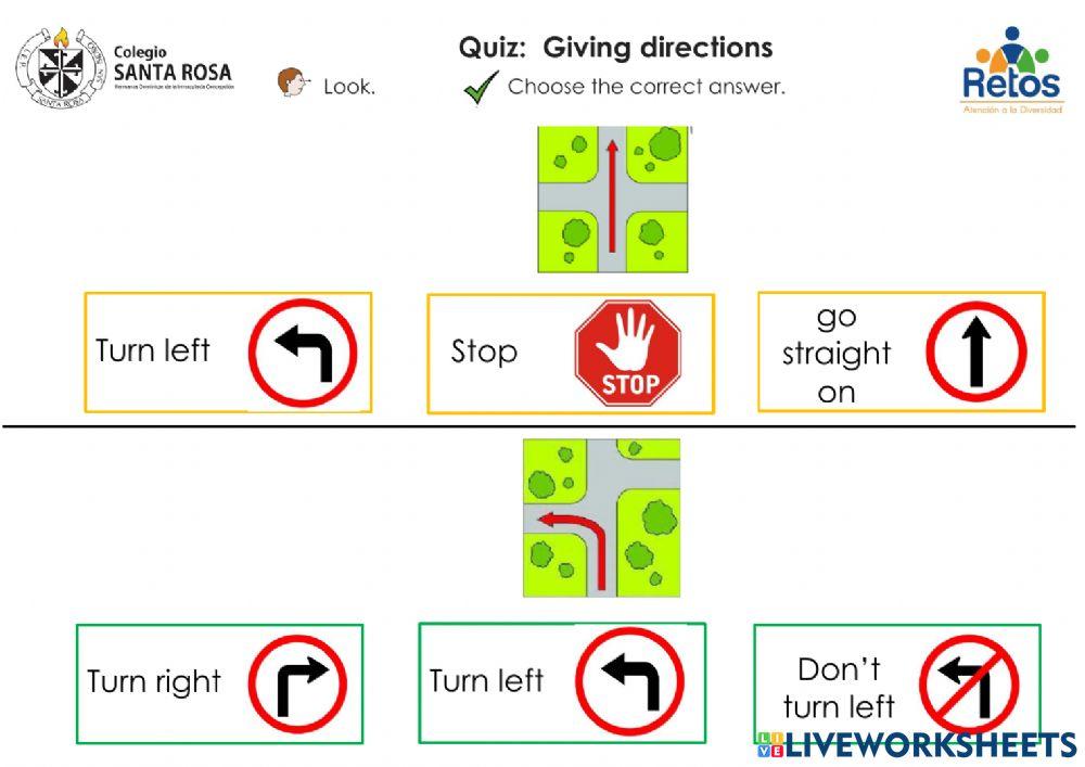 Places in Town and giving directions