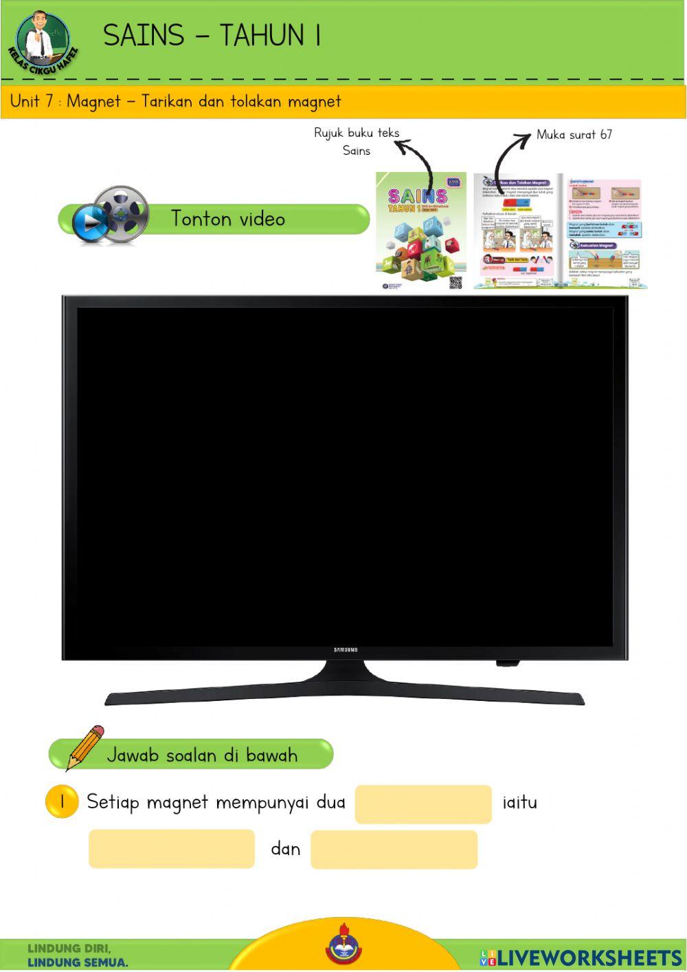 Sains T1 - Tarikan dan tolakan magnet