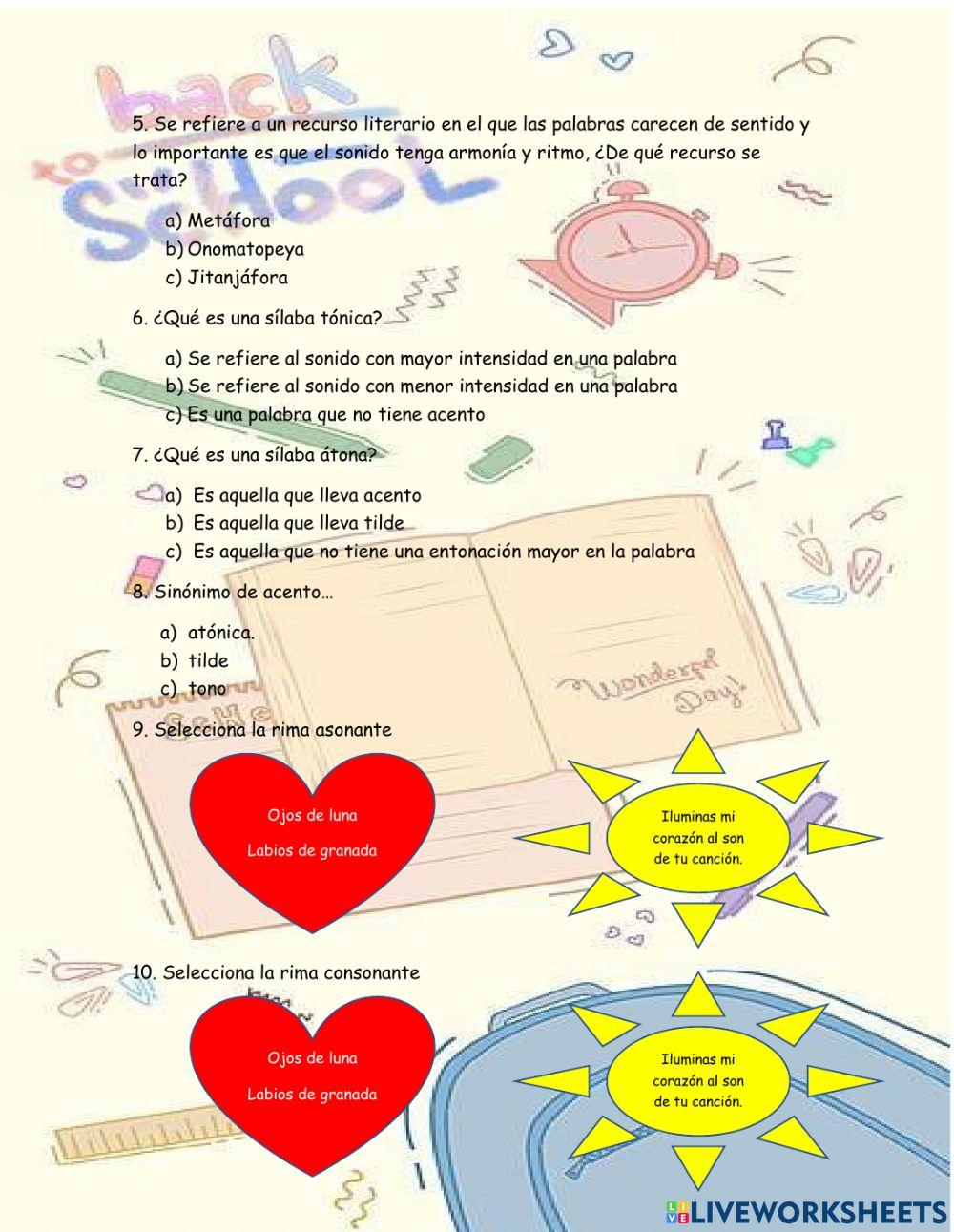 Evaluación 2 bloque 1 español