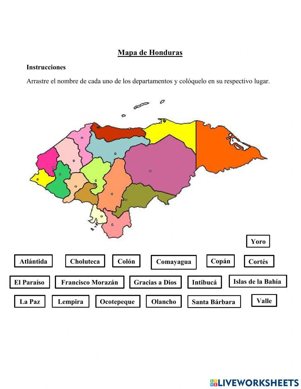 Mapa de Honduras