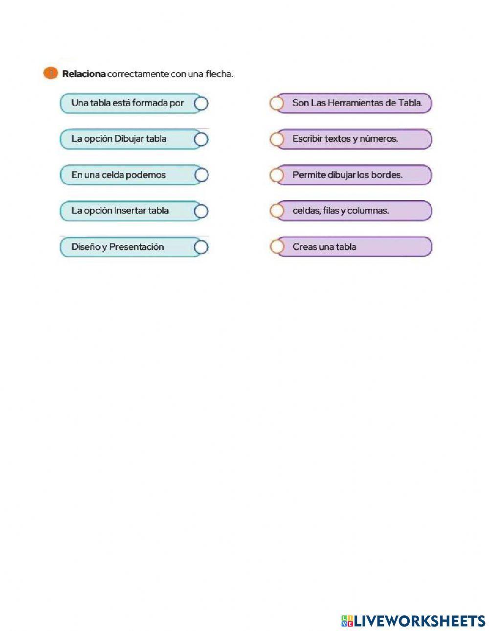 Elaboración de Tablas en Word Office
