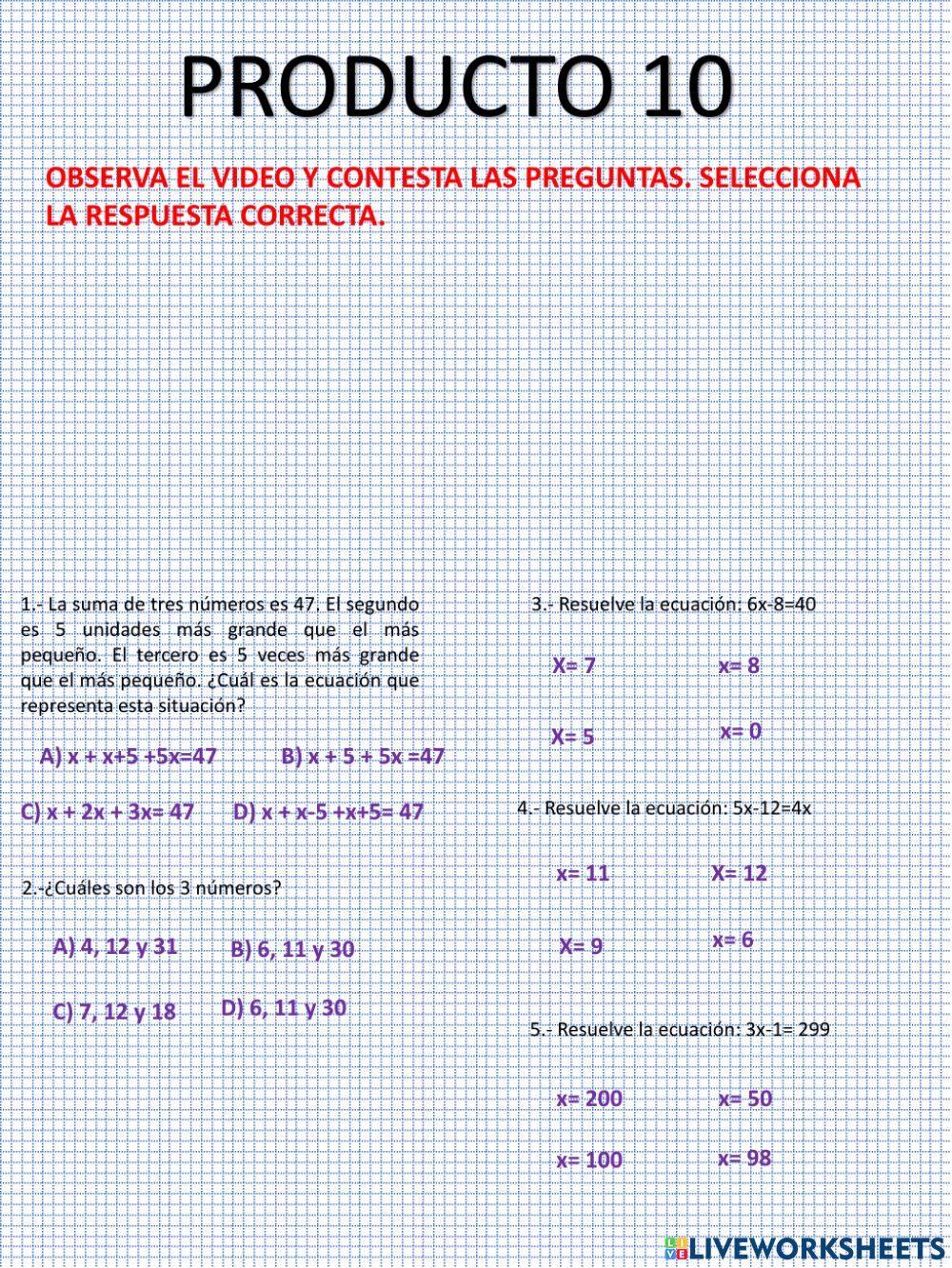 Ecuaciones lineales 3