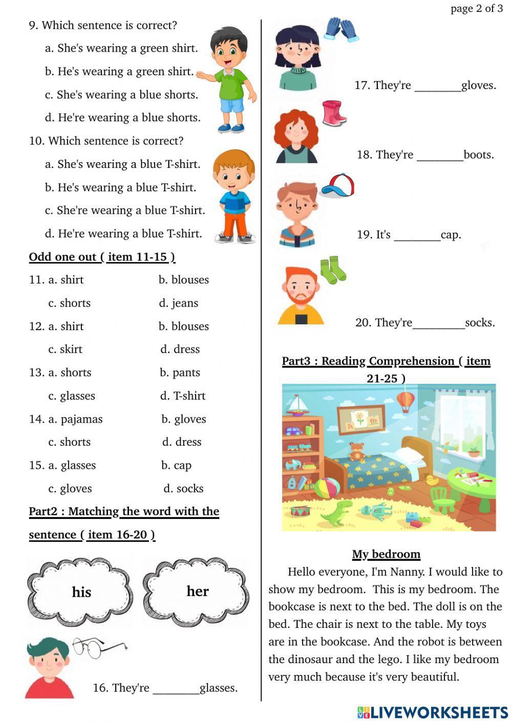 Assessment Engl… | Free Interactive Worksheets | 1469567, image size:1000x1413