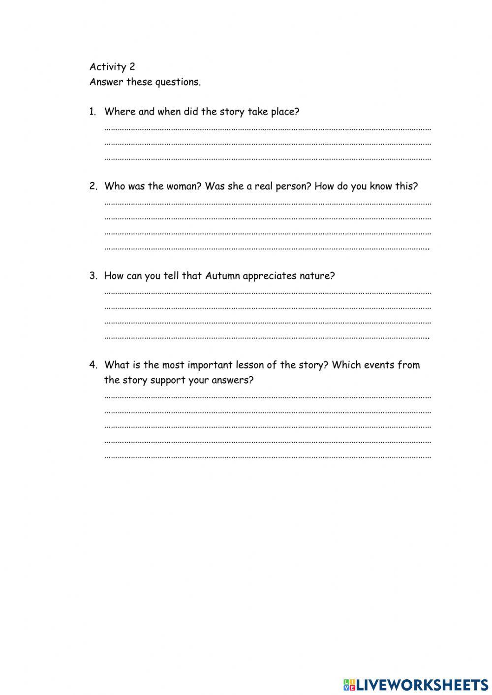 Autumn : An Ecological Children's Story