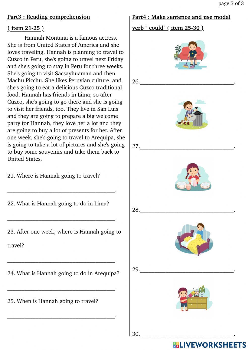 Assessment English Grade4