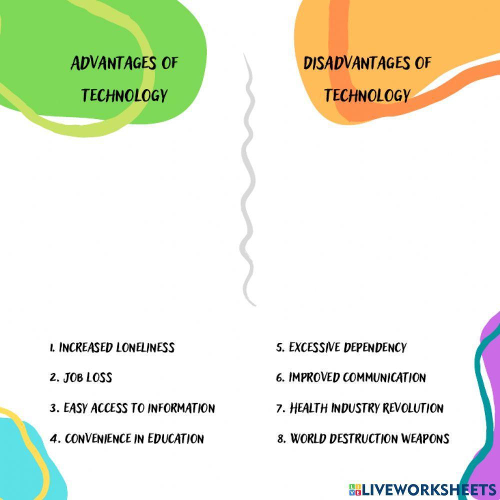Advantages and disadvantages of technnology