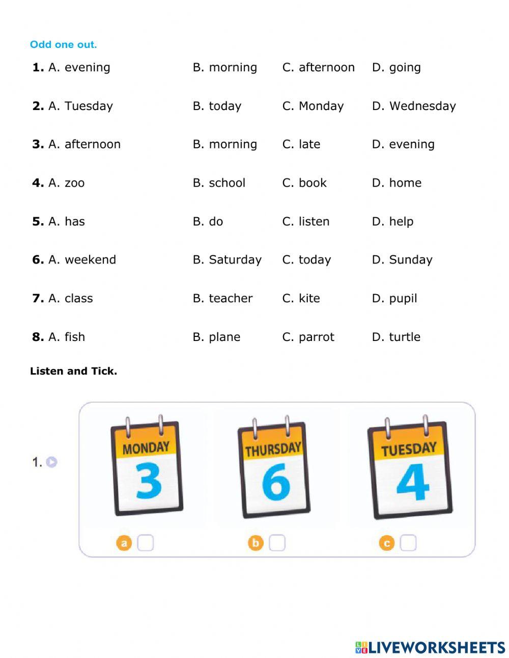 Tieng Anh 4 Unit 3-4