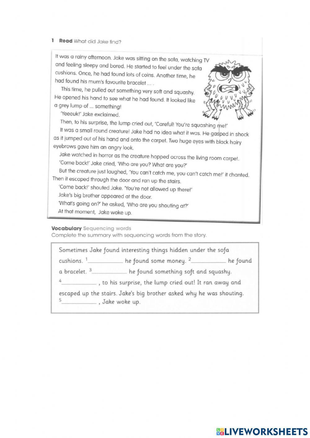 Sequencing words (AB: P23)