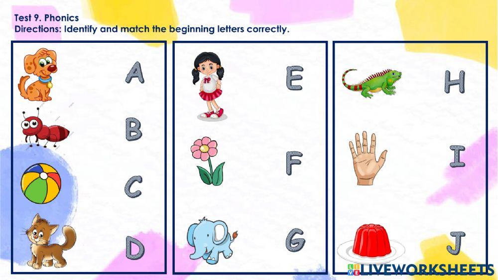 Assessment Test for Kindergarten 2 IEP