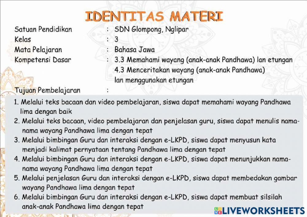 Elektronik LKPD Bahasa Jawa