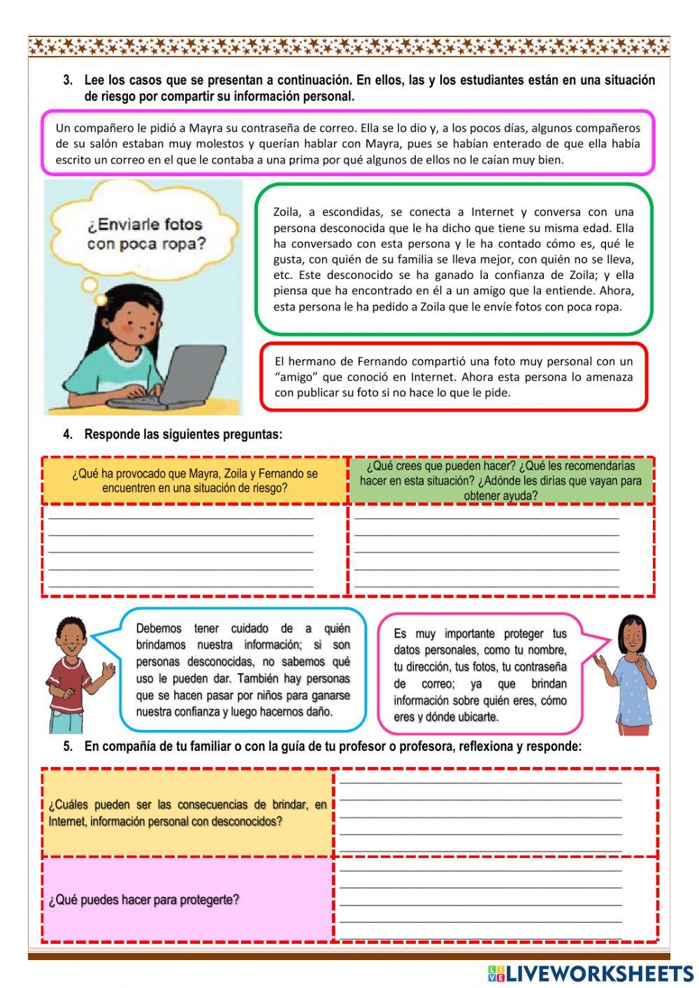 Protejo mi seguridad cuando uso internet