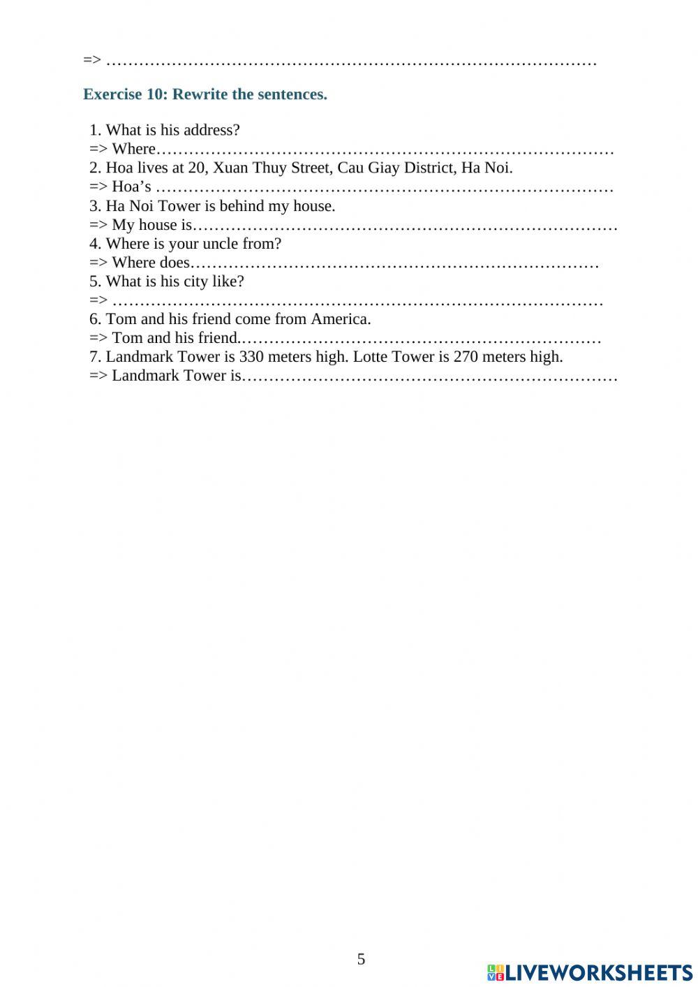 Ite61ng anh 5 -unit 1