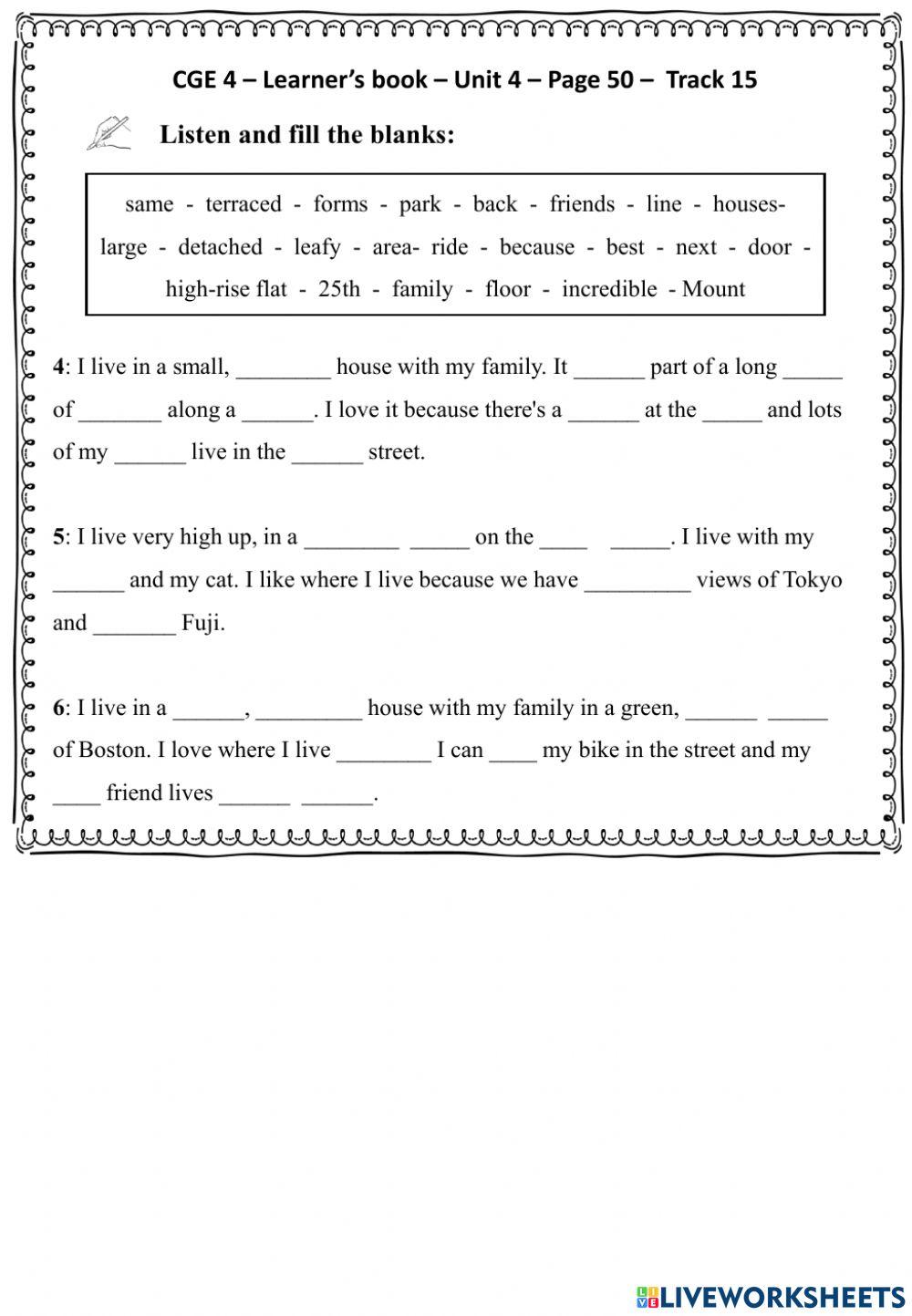 CGE4.U4.W1.Listening worksheet
