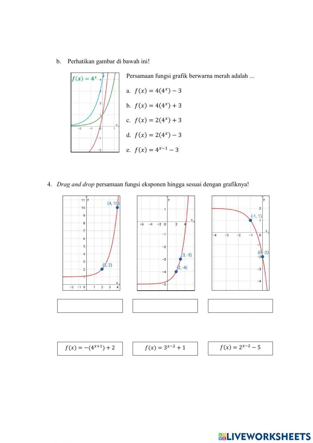 Latihan Soal Grafik Fungsi Eksponen