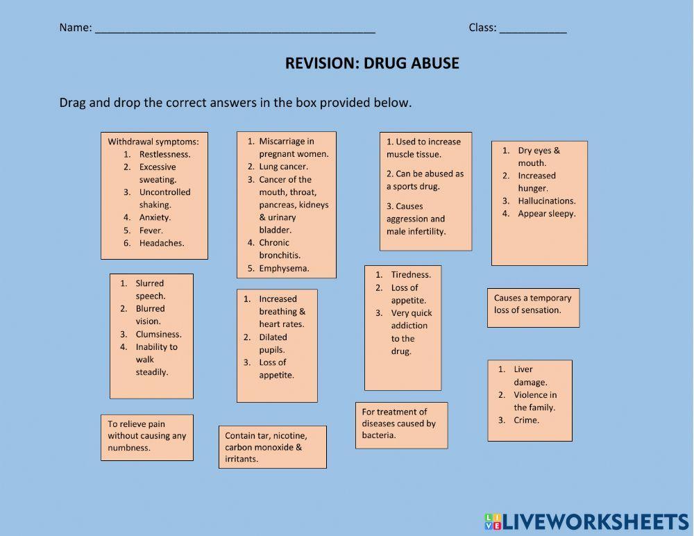 1470156 drug abuse munirah sazali liveworksheets