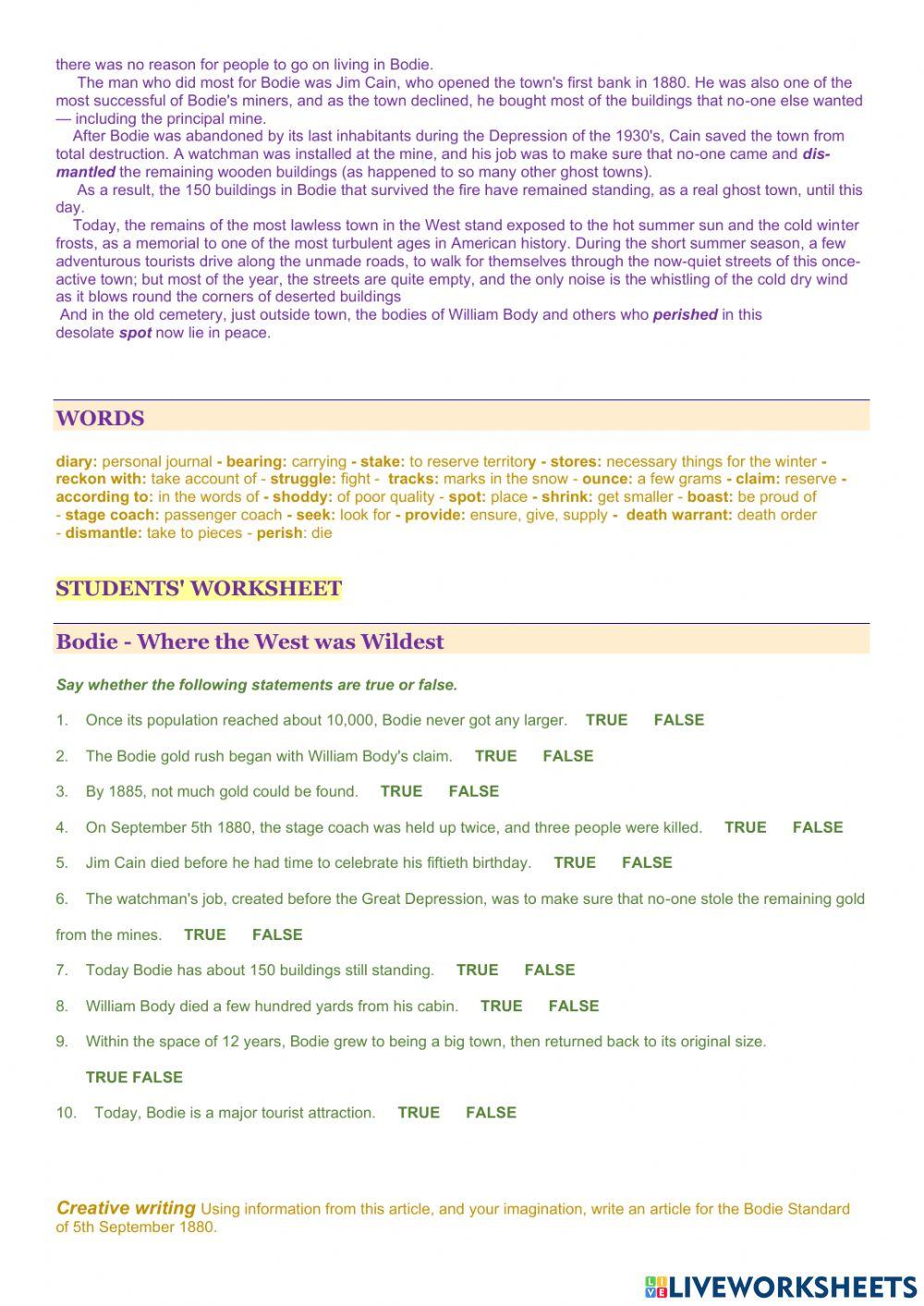 Bodie - Where the West was Wildest