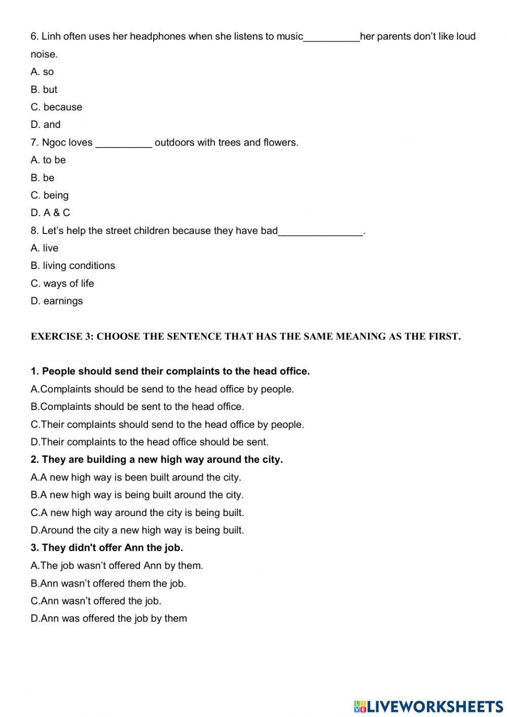 15 minute test of unit 3 grade 7