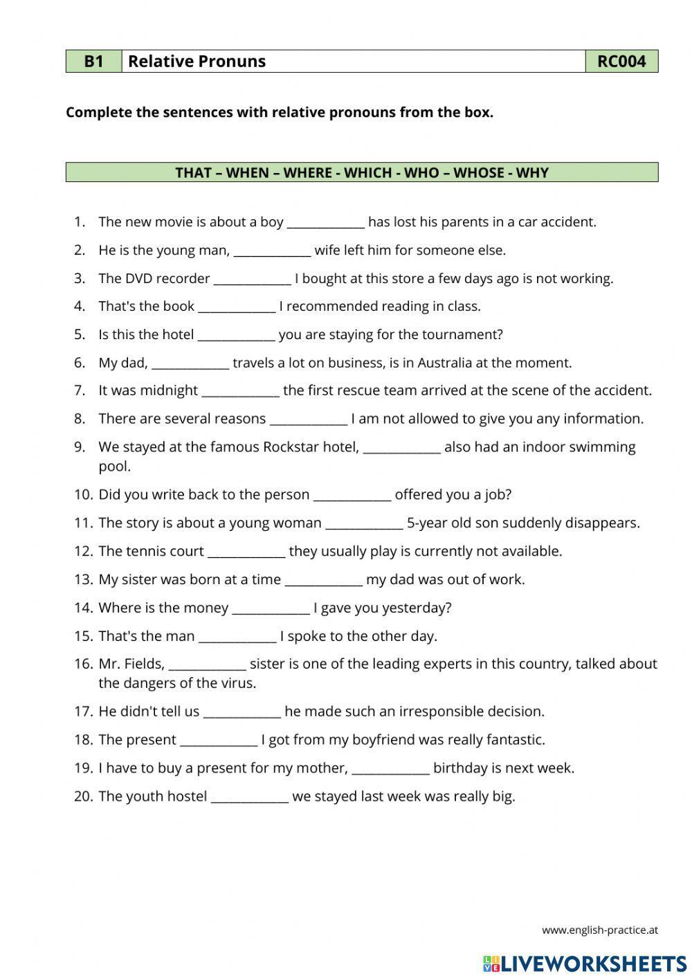 Relative clause