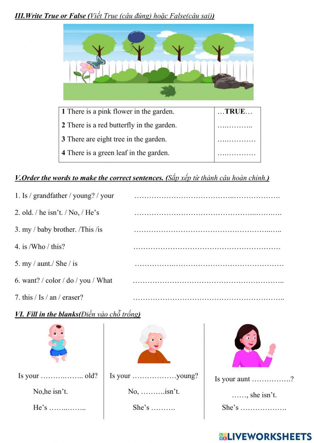 3A11 - Lesson 1- There is a blue butterfly in the garden