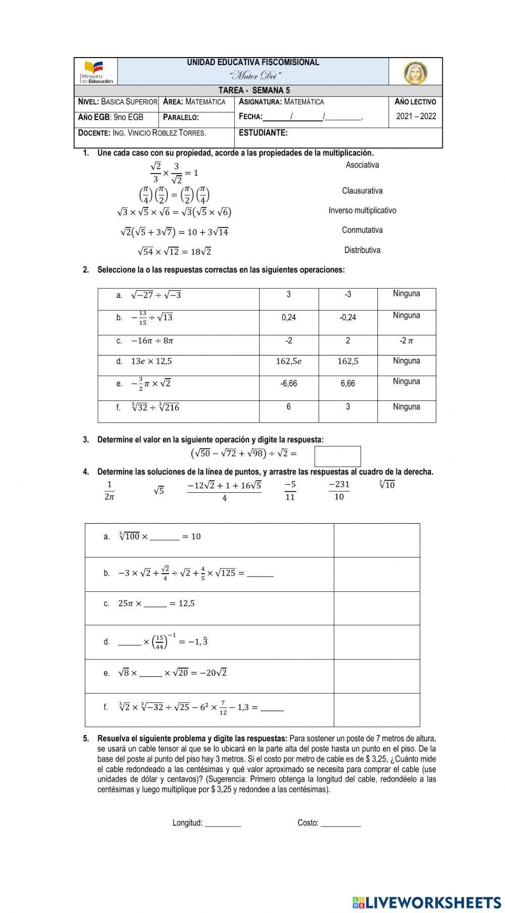Números Irracionales