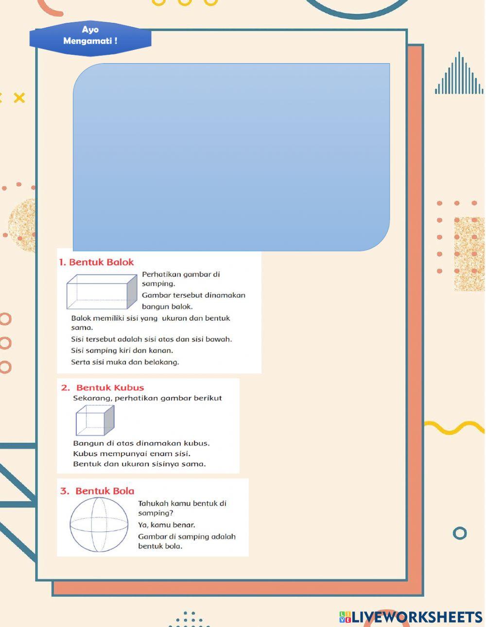 Mengenal Bangun Ruang