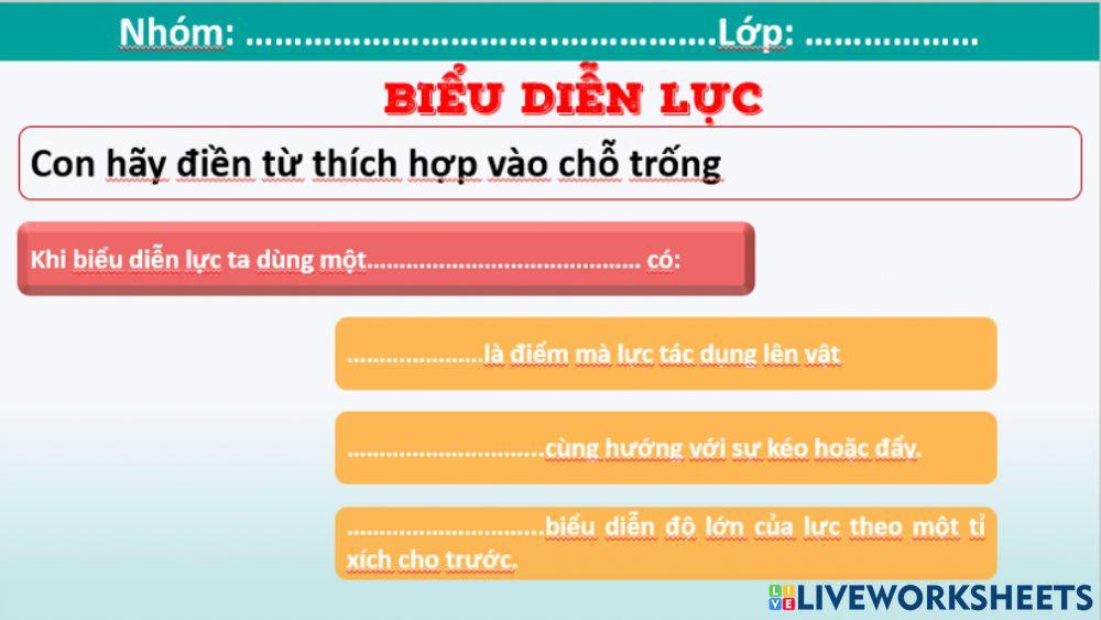 Tìm hiểu về biểu diễn lực