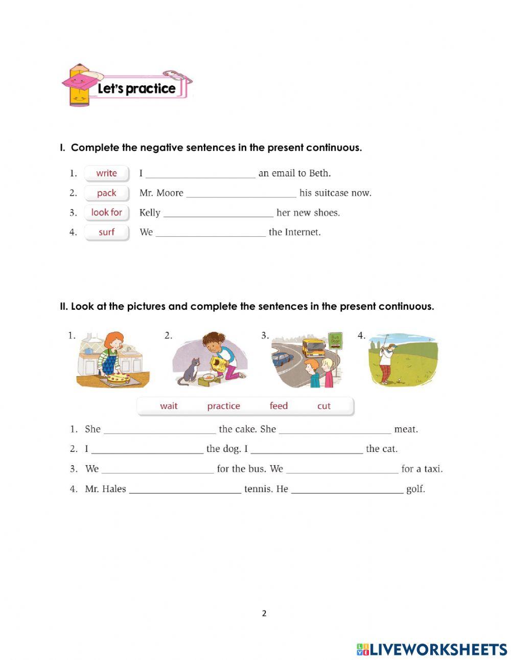 CGE3-U1-Present Continuous-Negative