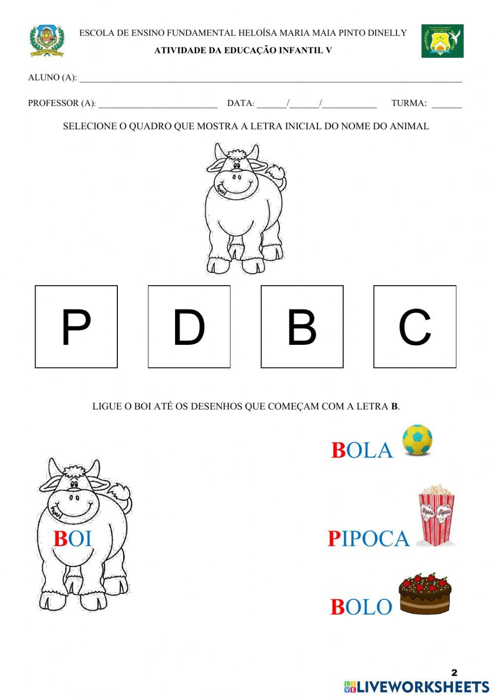 Atividade sobre a fábula a rã e o touro