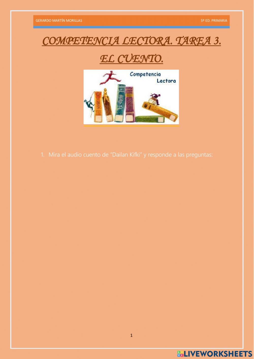 Competencia lectora. Tarea 3.