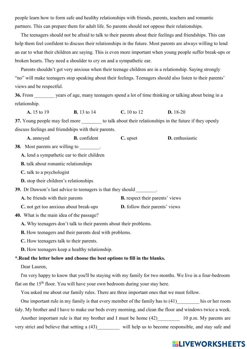 Revision for the mid first term test