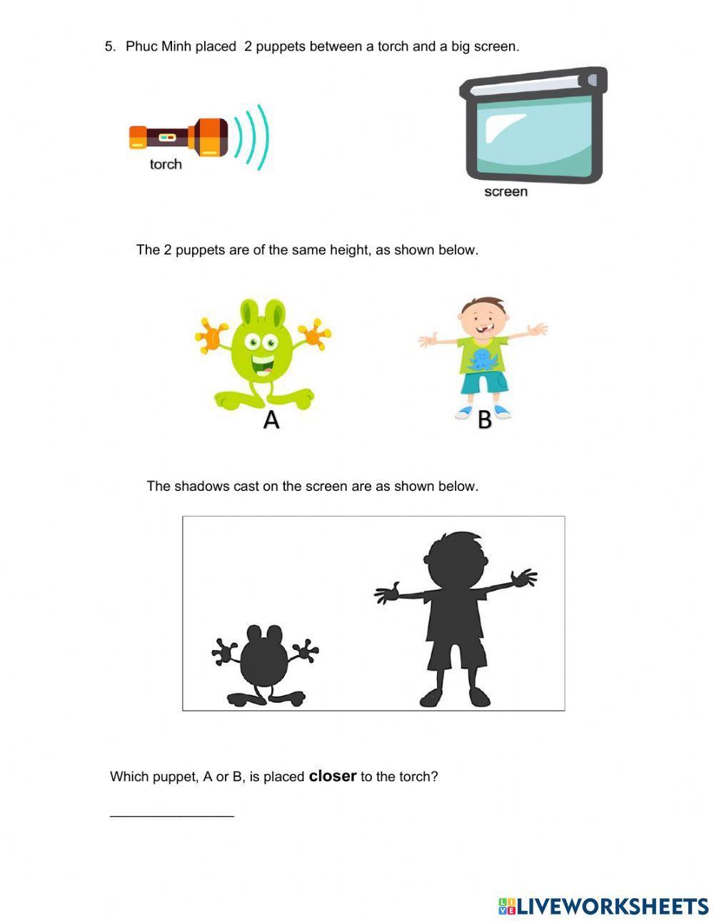Unit 4 Light and Dark - Progress Check