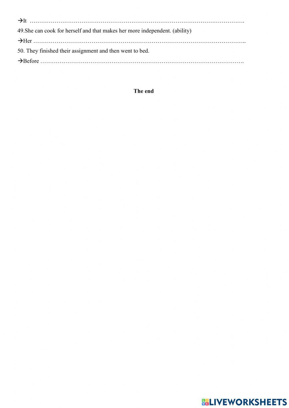 Revision for the mid first term test 11- No2