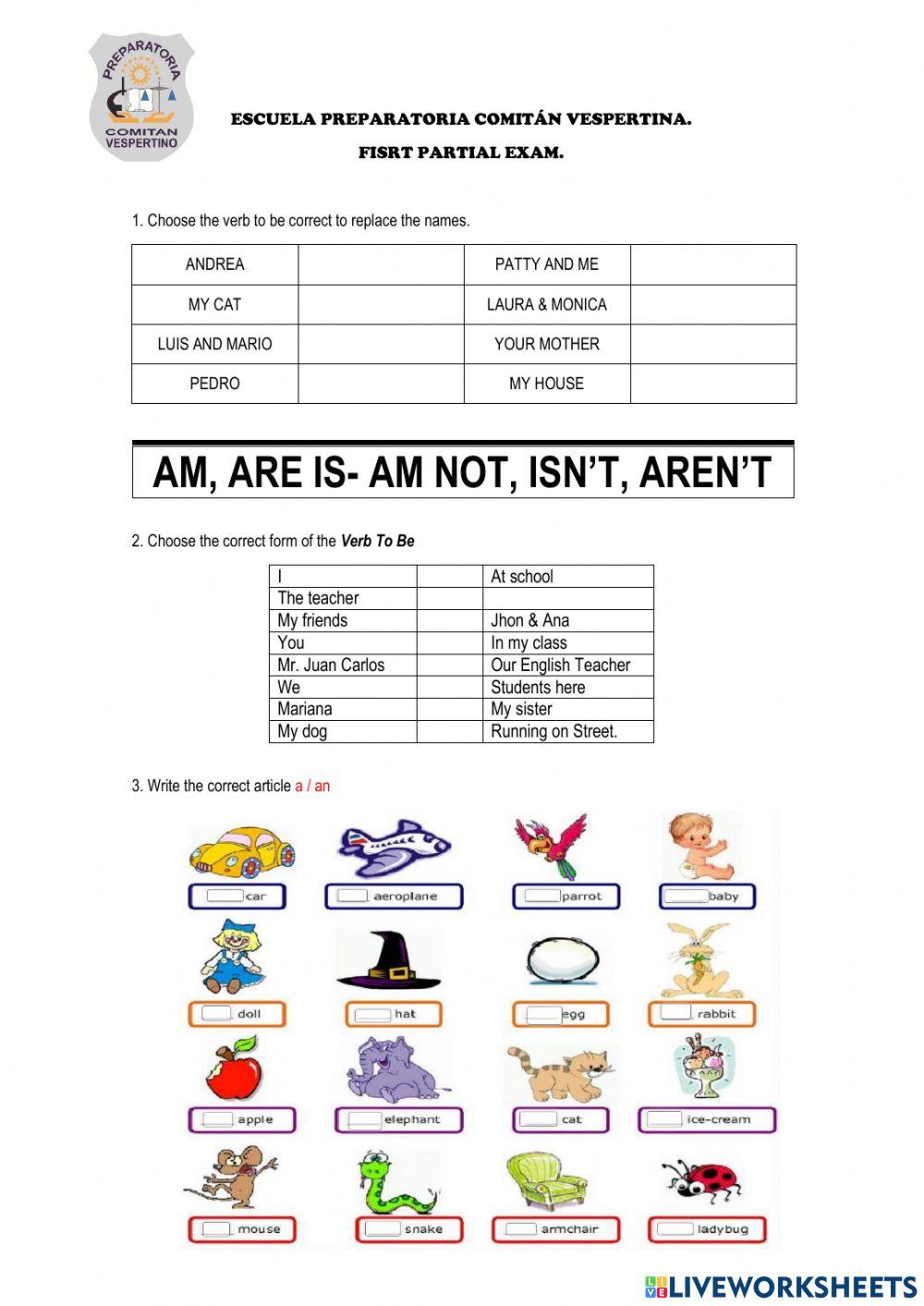 1st partial exam-october 2021