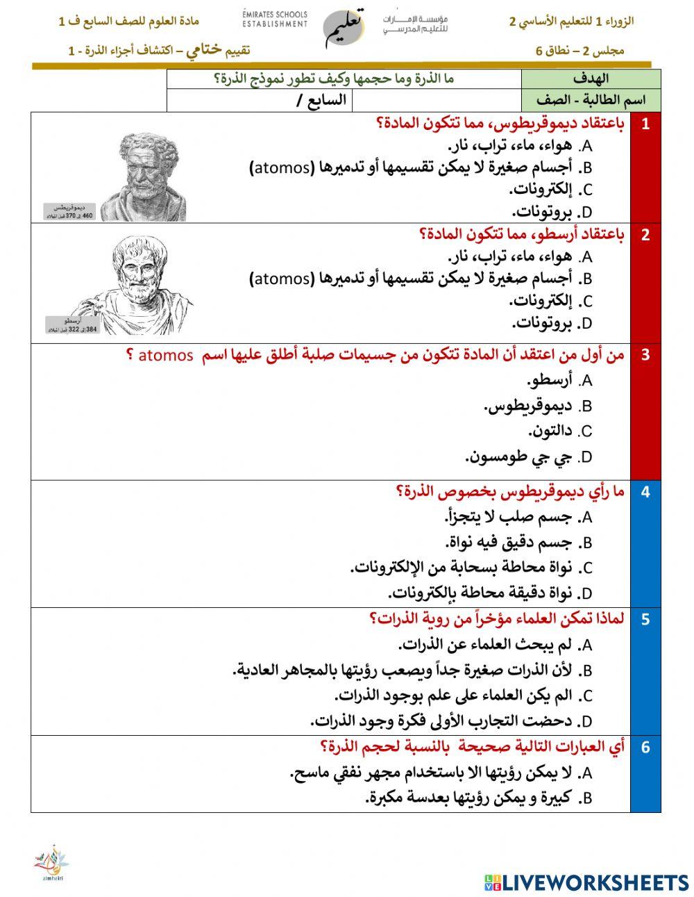 اكتشاف أجزاء الذرة 1