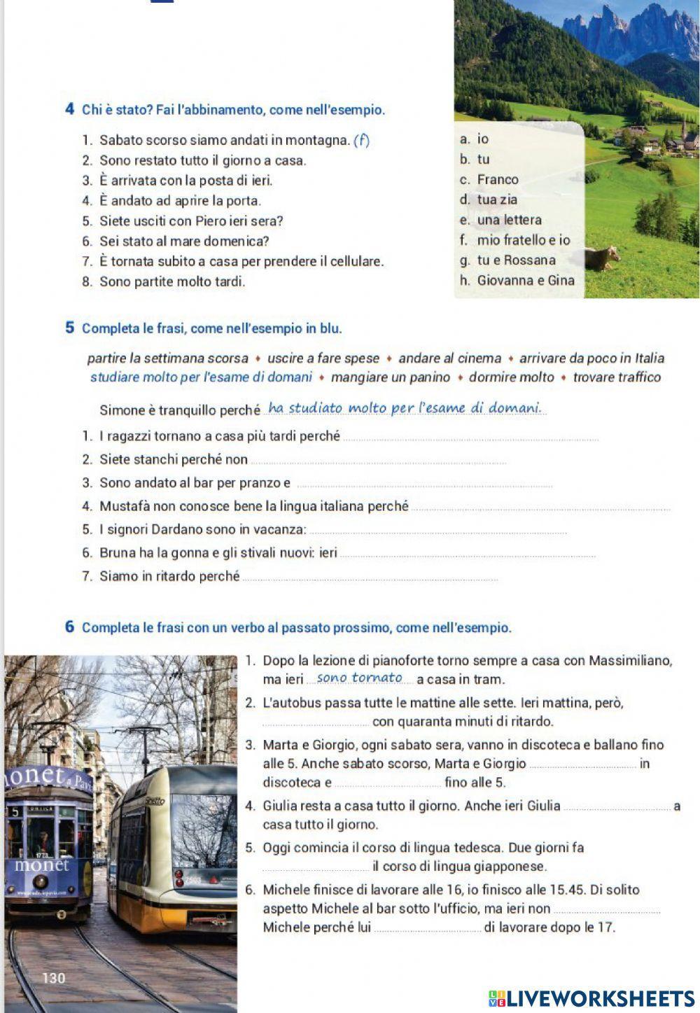 Passato prossimo. unità 4