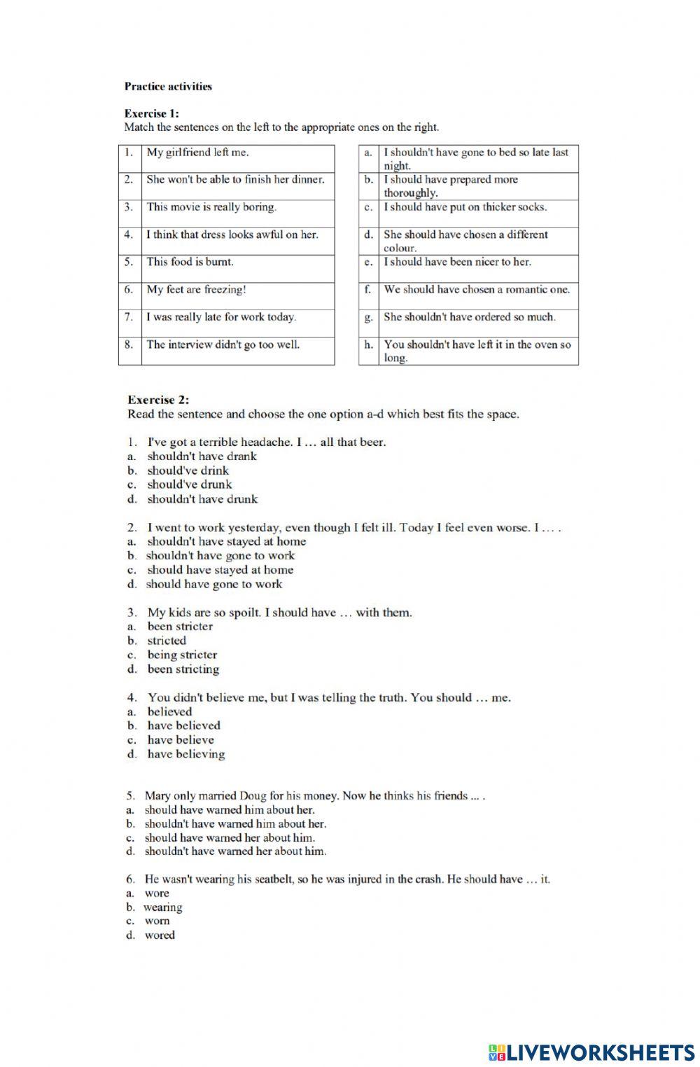 Should -Shouldn't have