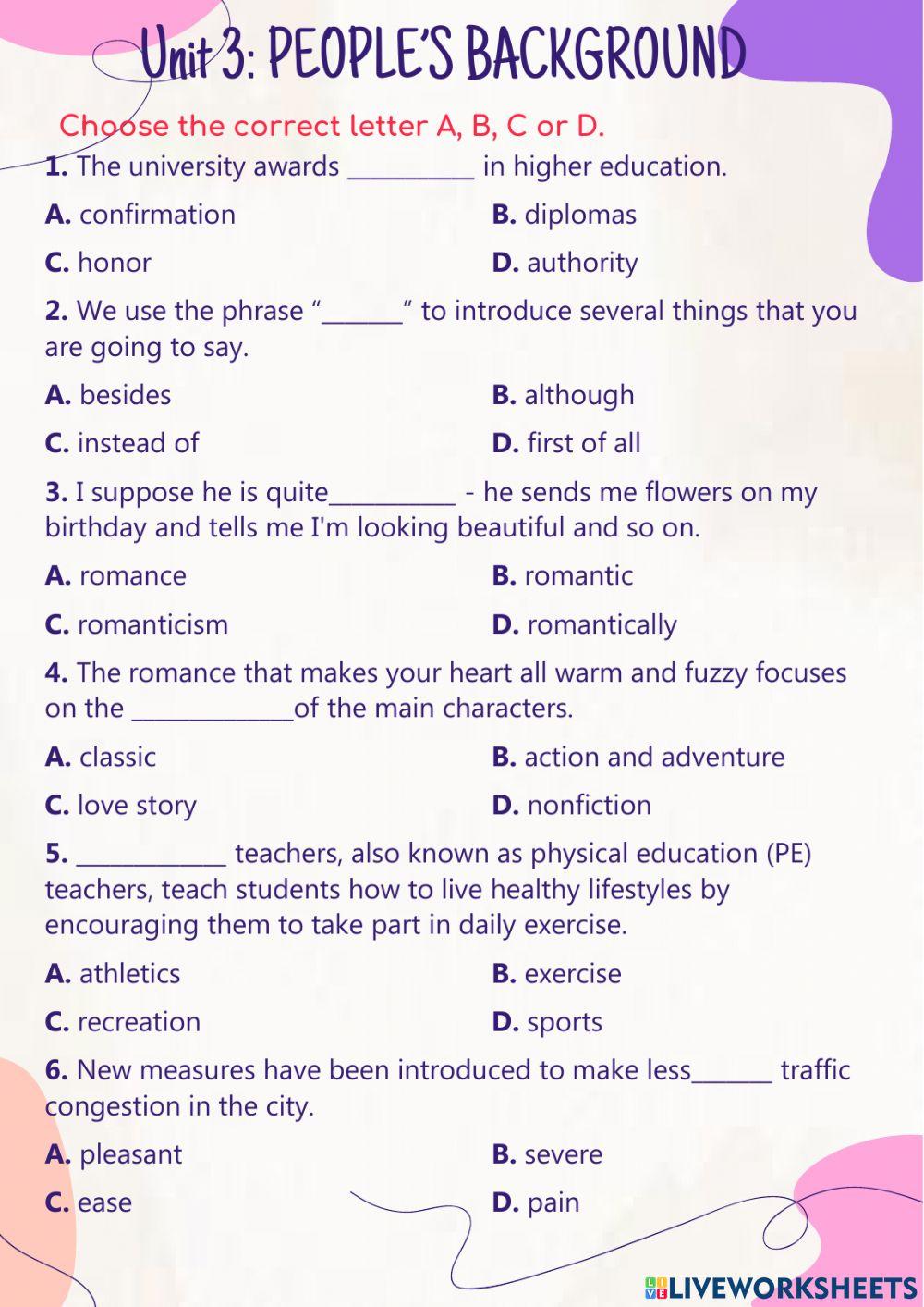 Unit 3- Vocabulary check listening (SGK + IELTS)