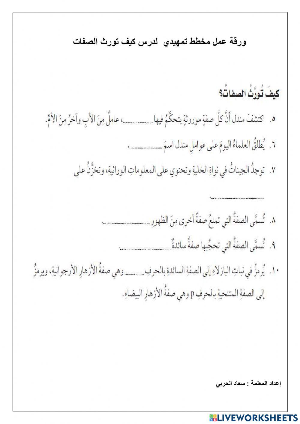 الوراثة والصفات