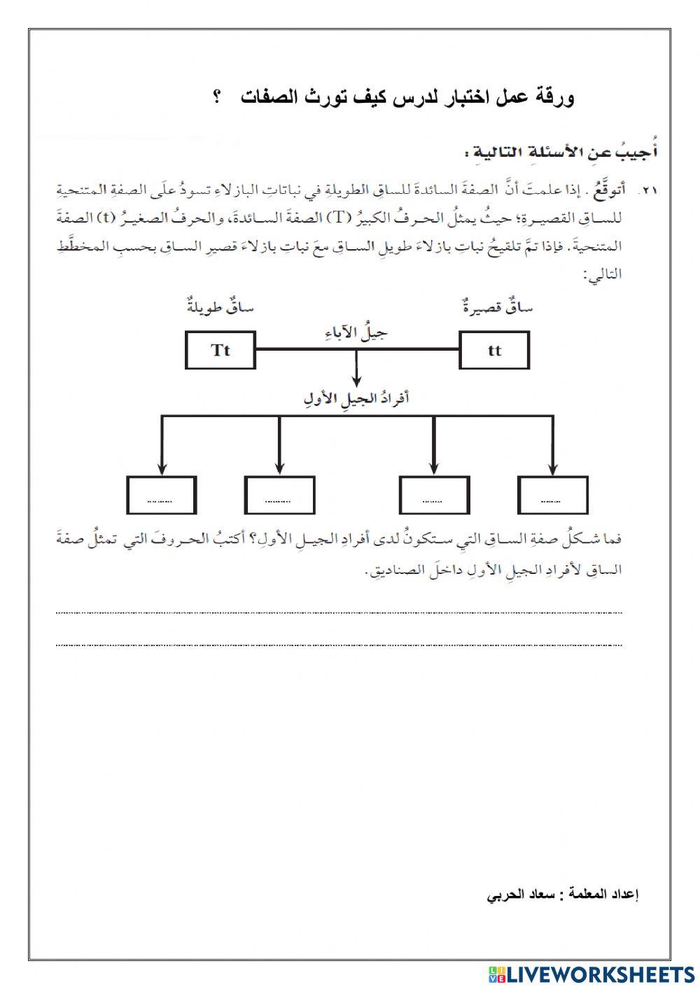 الوراثة والصفات