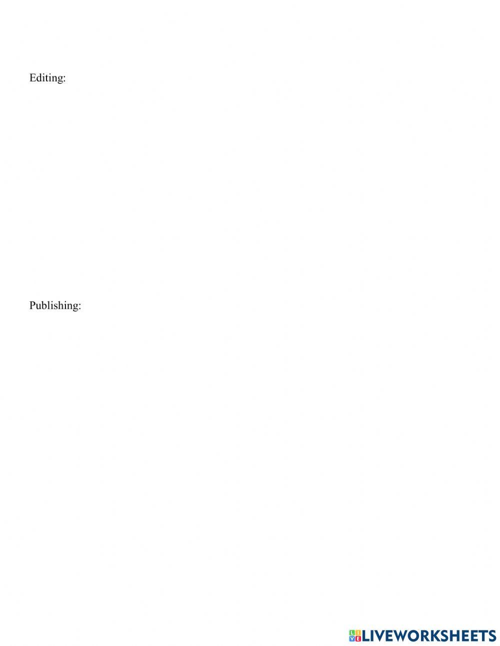 The writing process The writing process
