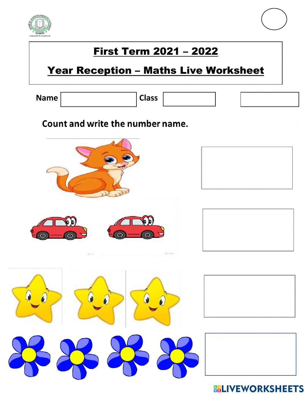 Math online exercise for kg | Live Worksheets