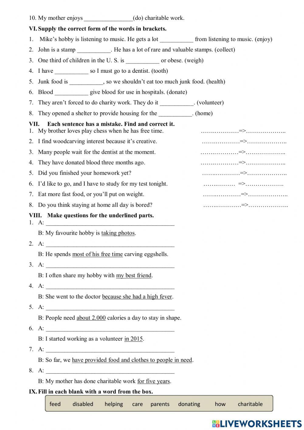 English 7-Test yourself Unit 1-2-3(MLH)